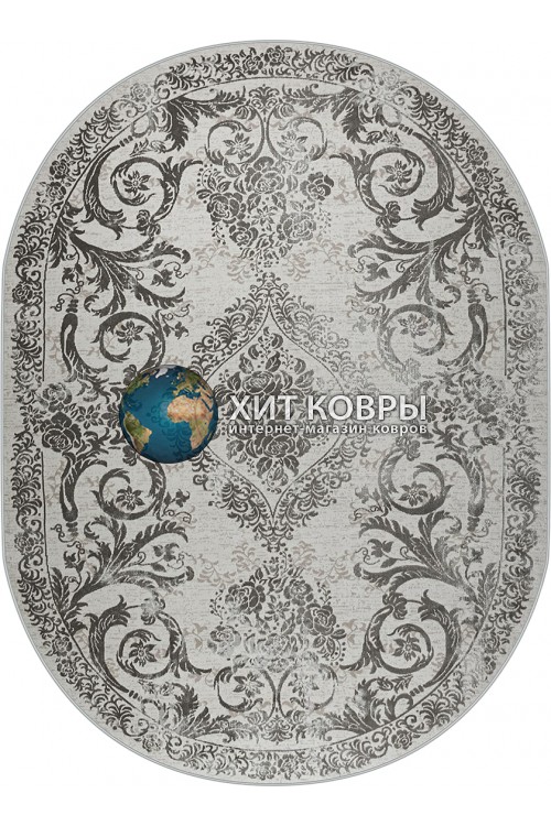 Российский ковер Rimma Lux 36932 Серый овал